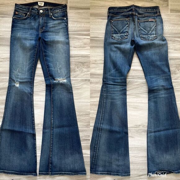 Hudson Jeans With Flares Size 25 Blue Wide Leg - Picture 1 of 4